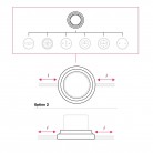 Base em porcelana para tomada elétrica e interruptor / comutador