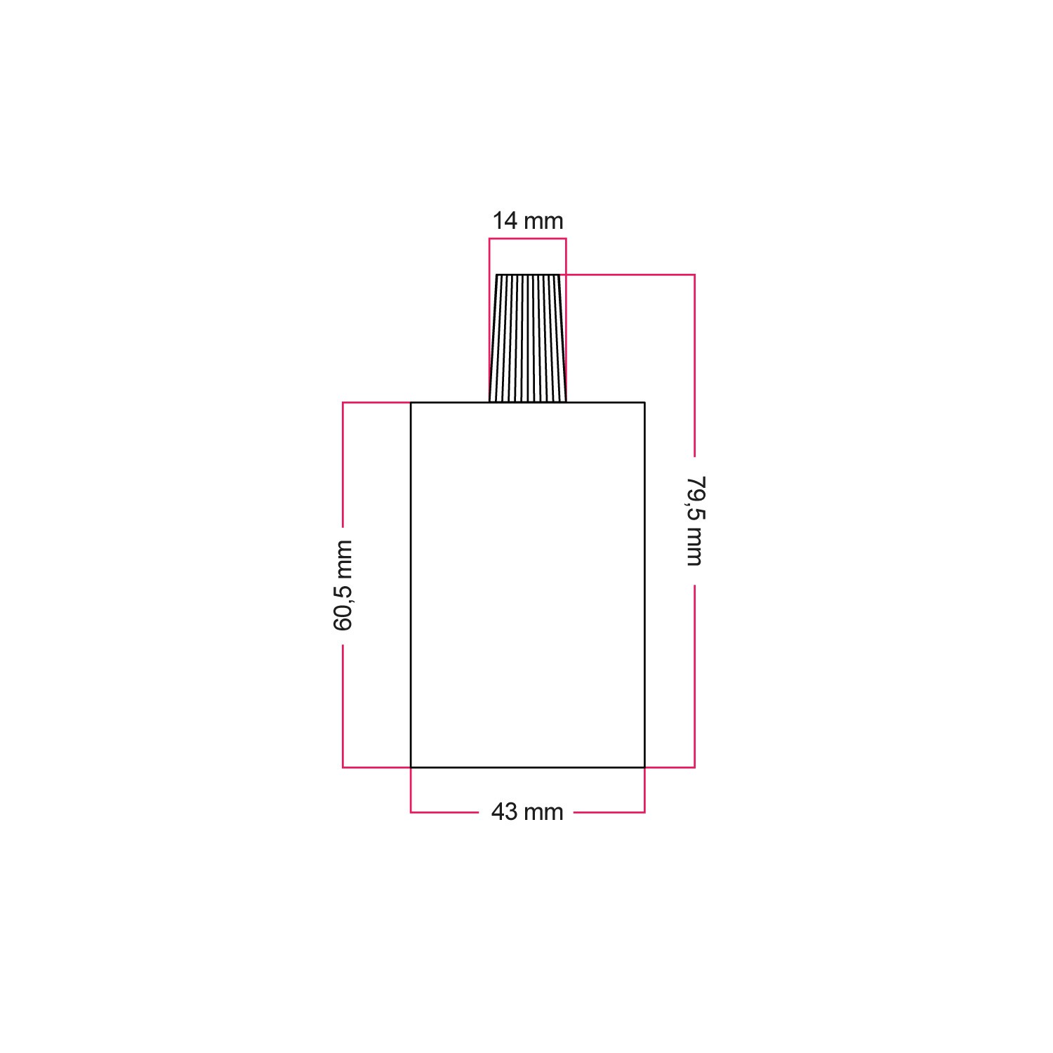 Kit cylindrisk lamphållare E27 i metall