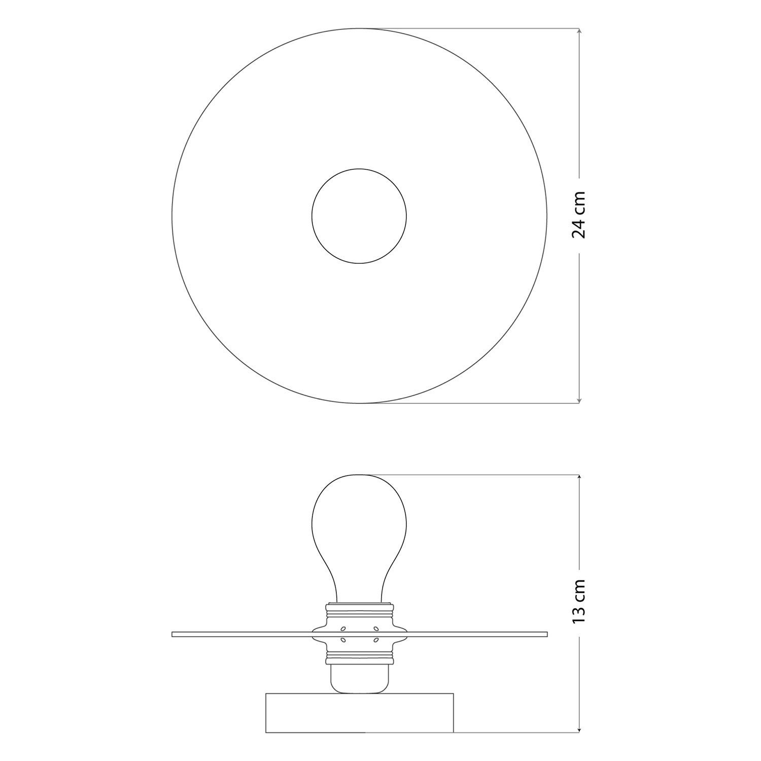 Fermaluce com mini  abajur plano Ellepì 'Maioliche'