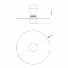 Lampa ścienna lub sufitowa z kloszem 'Maioliche'  (IP44)