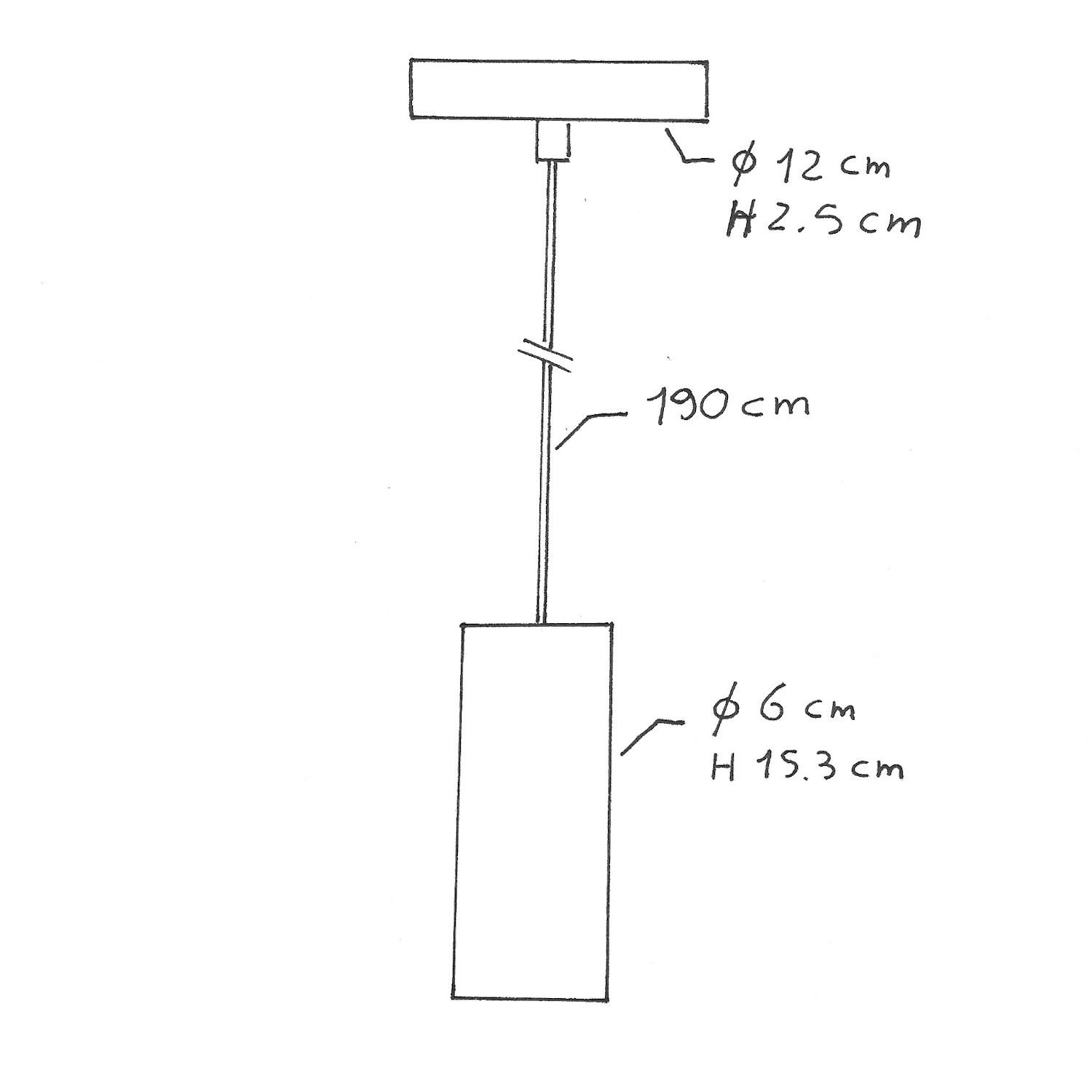 Candeeiro suspenso com cabo têxtil, abajur Tub-E14 e detalhes em metal