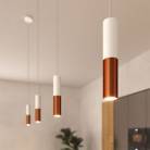 Pendant lamp complete with fabric cable and Tub-E14 double lampshade