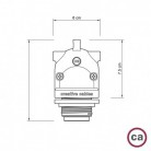 Eiva-2, casquilho para exterior E27 de 2 vias com classificação IP65