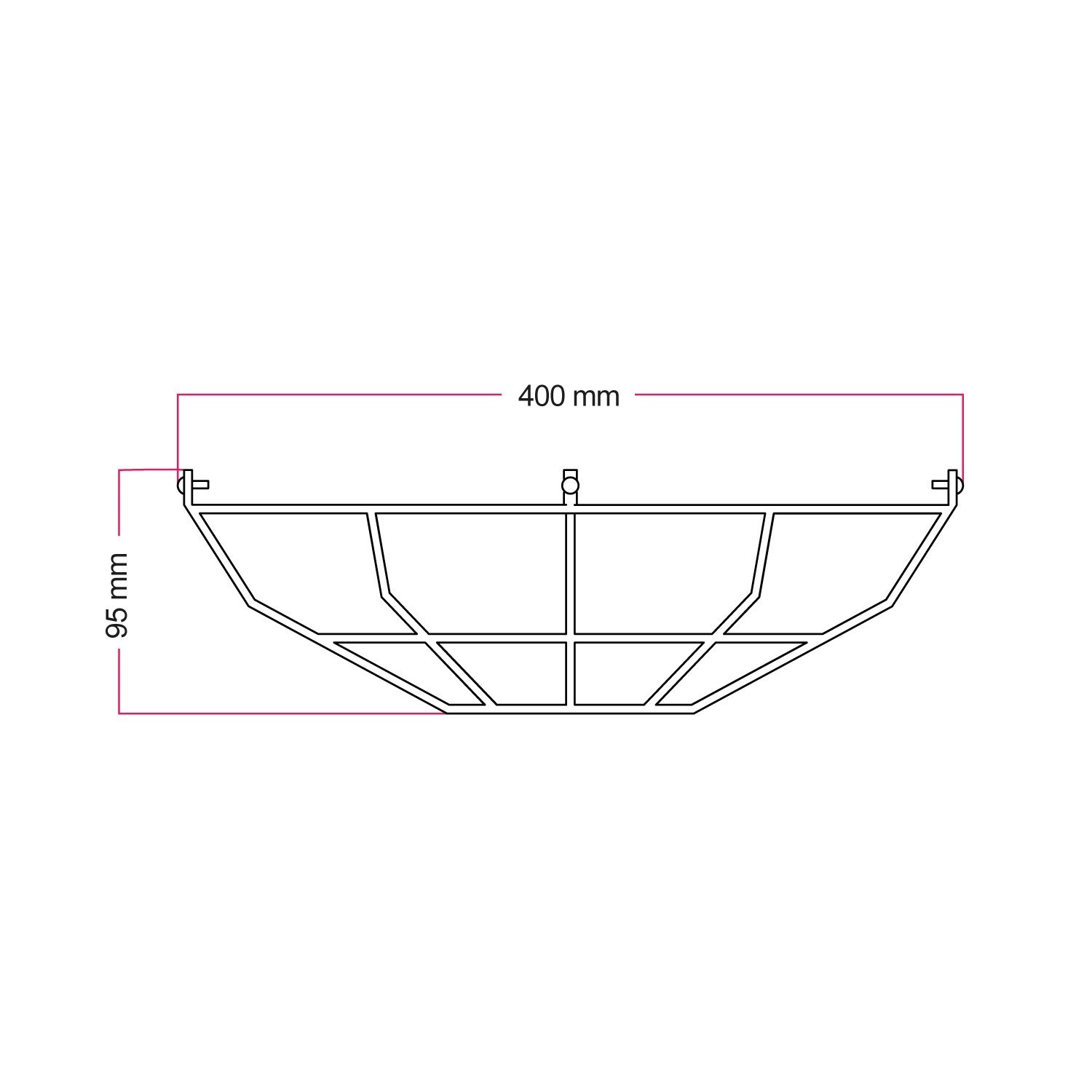 Custodie metalică pentru abajur de far de port.