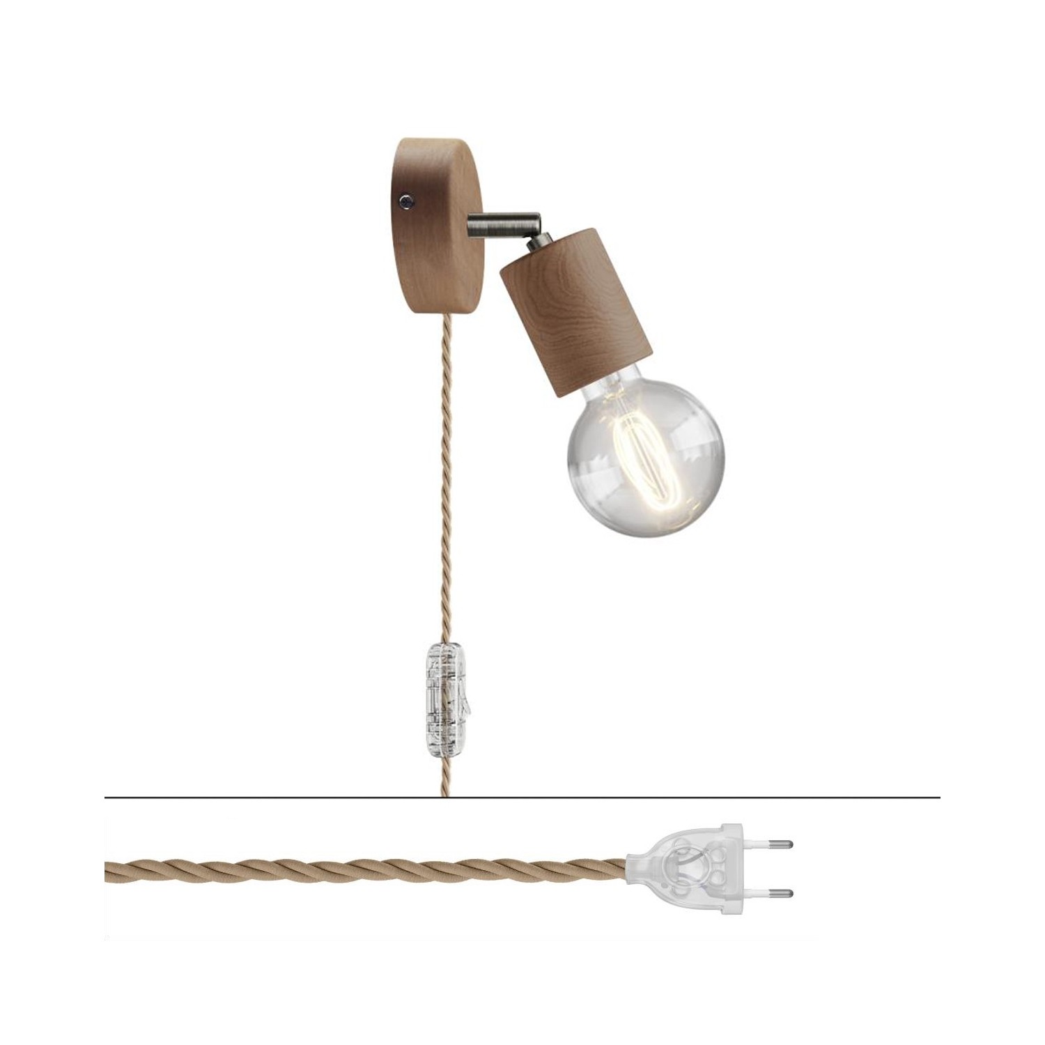 Spostaluce Lampe justerbar træ Led