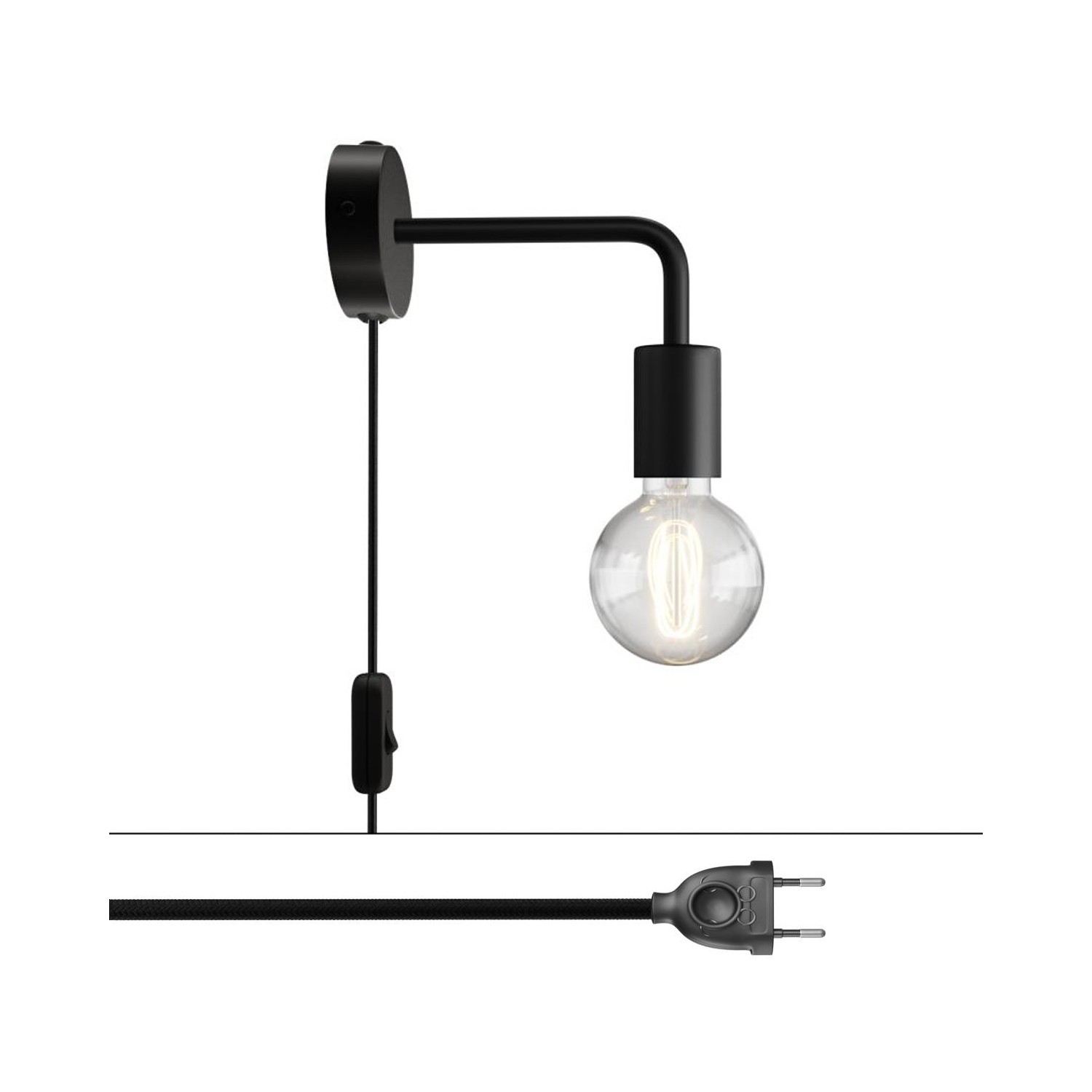 Spostaluce metal Lamp with curved extension