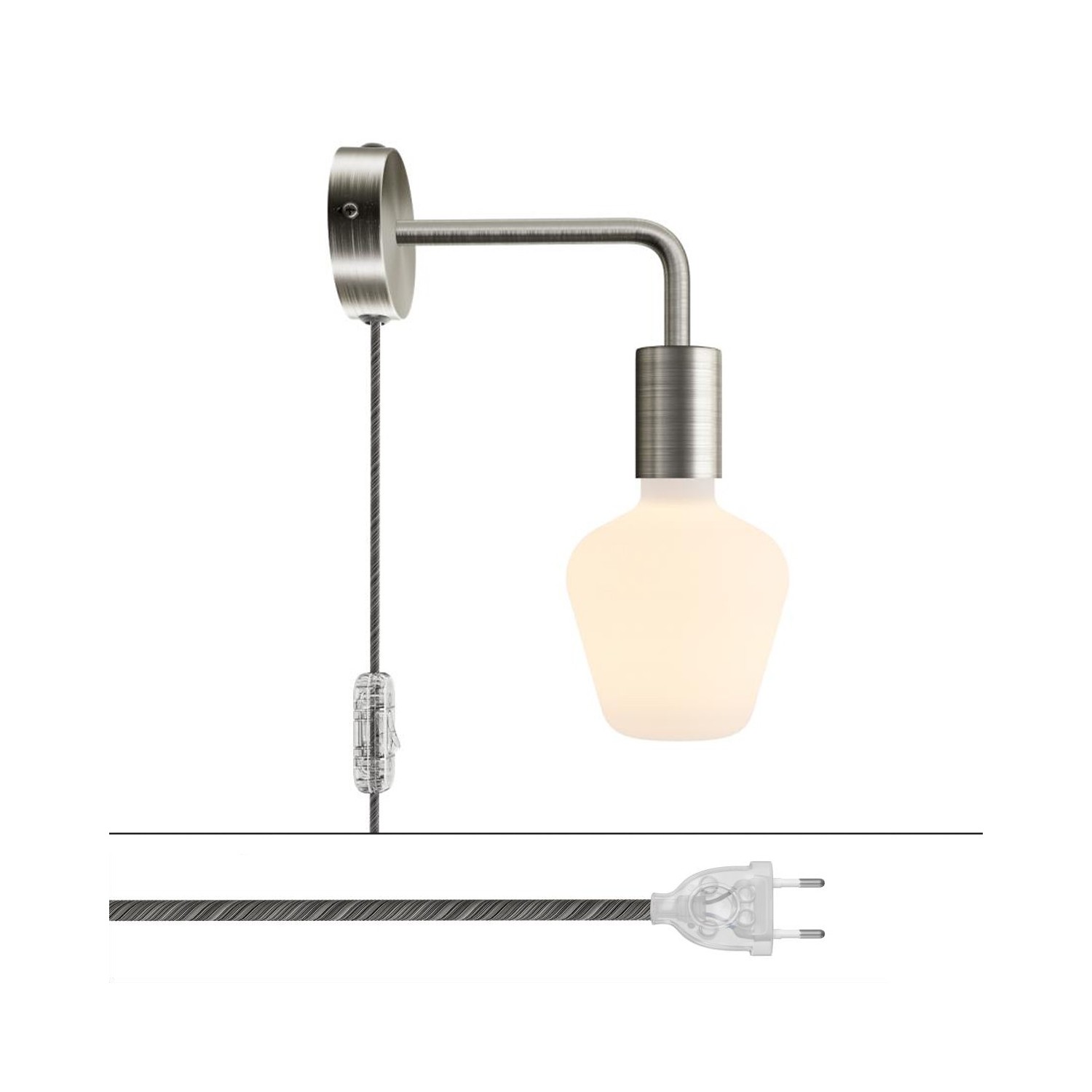 Spostaluce metal Lamp with curved extension