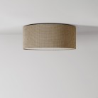 Kleine stoffen plafondlamp - Made in Italy