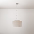 Lampa wisząca z abażurem z tkaniny Cylindro Small - Produkcja we Włoszech