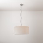 Cilindro Medium fabric pendant lamp with lampshade - Made in Italy