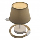 Alzaluce with Impero lampshade, metal table lamp