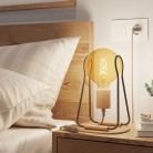 Taché Wood, bordlampe komplet med stofkabel, afbryder og to-polet stik