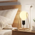 Taché Elegant, bordlampe komplet med stofkabel, afbryder og to-polet stik