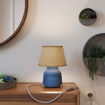 Vaso ceramic table lamp with Impero lampshade