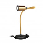 Lampa de masă flexibilă Table Flex GU1d0 cu mini reflector LED și mufă cu 2 pini.