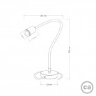 Elastyczna lampa stołowa Table Flex GU1d0 z małym reflektorem LED i 2-biegunową wtyczką