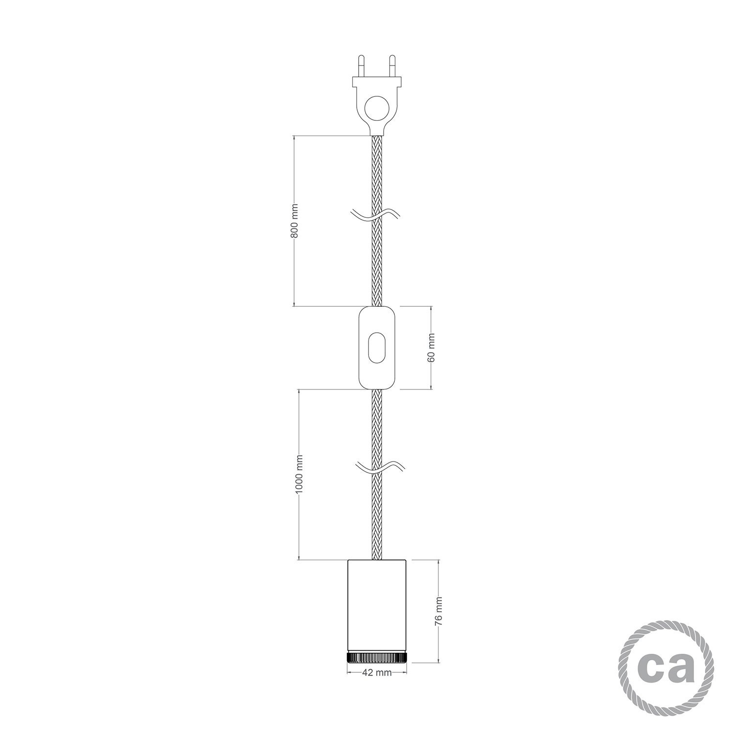 Mini Spotlight GU1d0-lampe med SnakeBis-ledninger