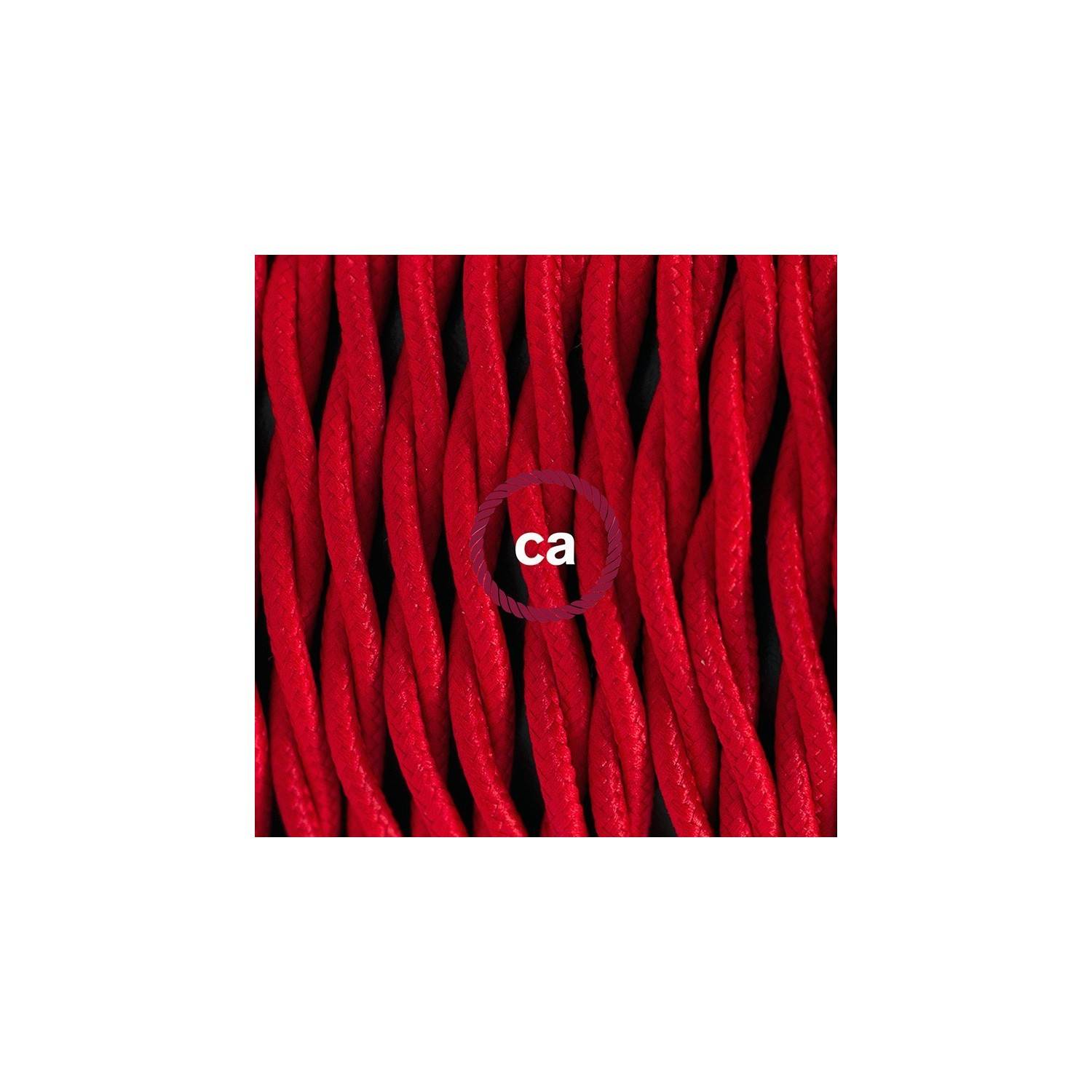 Cablaggio lampade, TM09 Rosso Rayon 1,80 m.