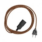 Snake Twisted - Plug-in lampa med tvinnad textilkabel