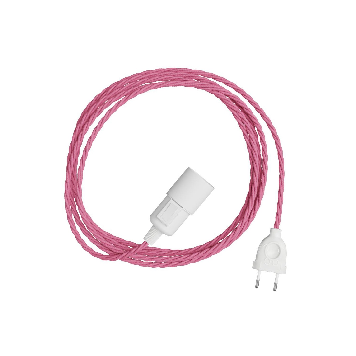 Snake Twisted Plug-in lamp met gekleurde gedraaide textiel kabel