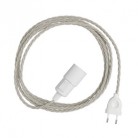 Snake Twisted Plug-in lamp met gekleurde gedraaide textiel kabel