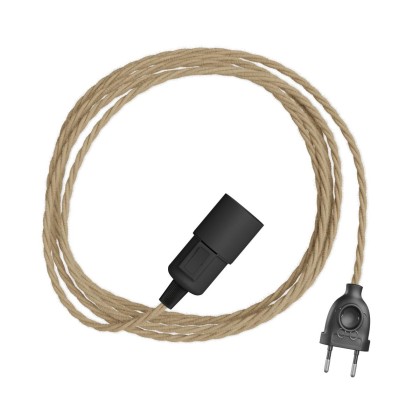 Snake Twisted - Plug-in lampa med tvinnad textilkabel