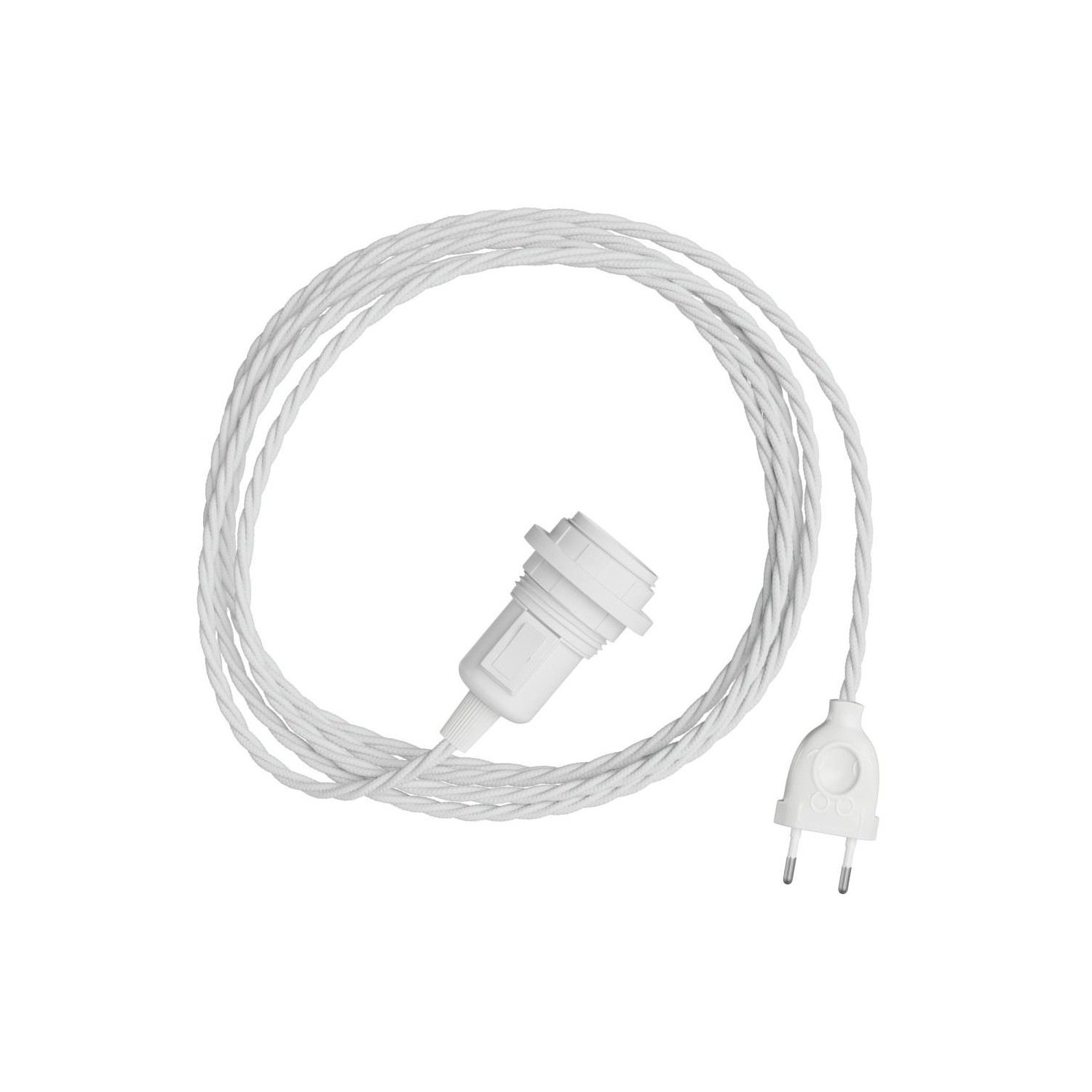 Snake Twisted for lampshade - Plug-in lamp with twisted textile cable