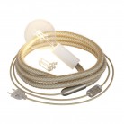 SnakeBis Cord - Plug-in lampe med jute snoet kabel