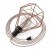 Table Snake - Plug-in lamp with cage Diamond lampshade and 2 pole plug