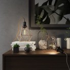 Table Snake - Plug-in lamp with cage Diamond lampshade