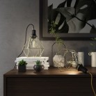 Table Snake - Plug-in lamp with cage Diamond lampshade and 2 pole plug