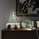 Table Snake - Plug-in lampe med bur Diamond lampeskærm og 2-polet stik