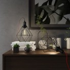 Table Snake - Plug-in lamp with cage Diamond lampshade