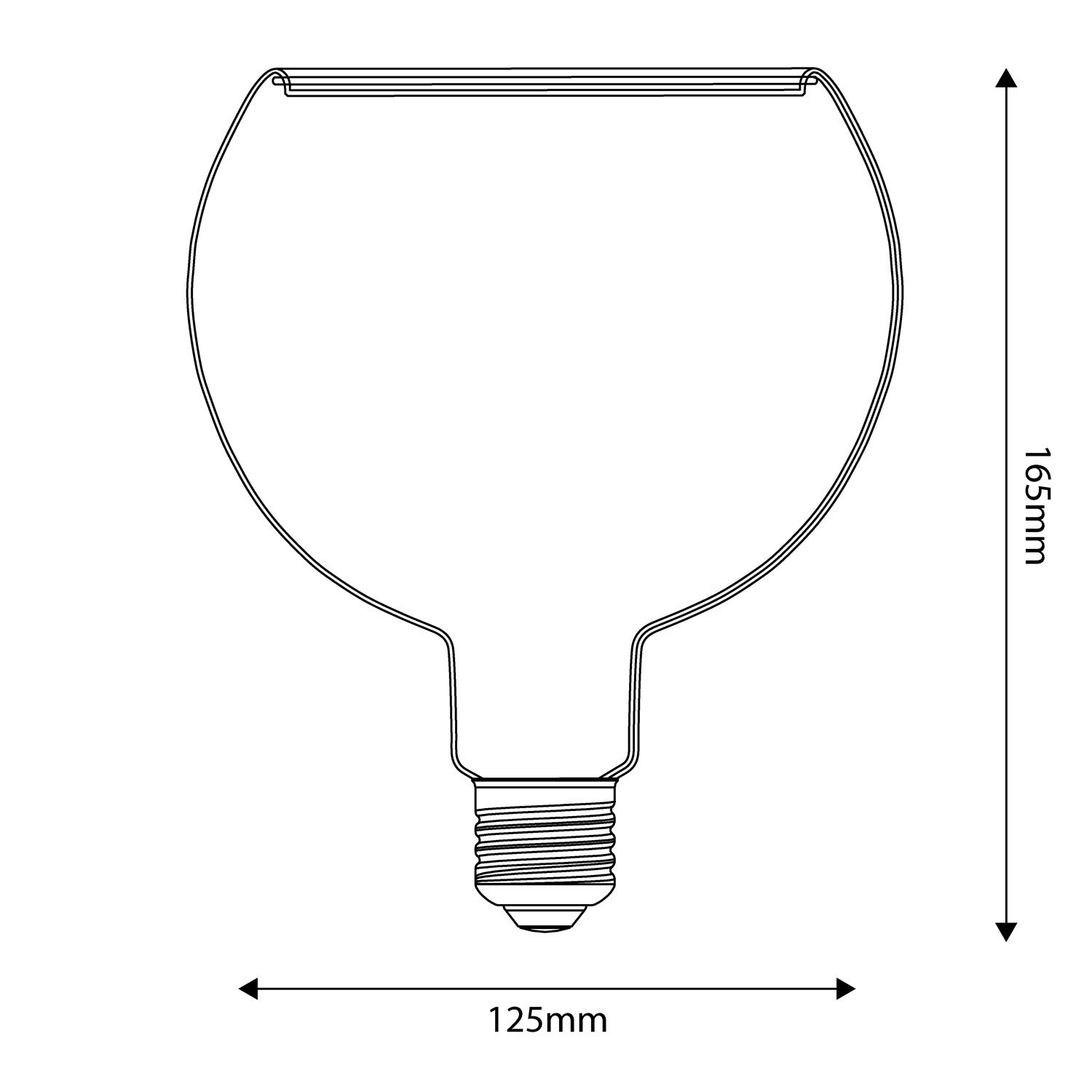 Čirá LED žárovka Ghost Line G125 CRI 90 4,5W 300Lm E27 2200K Stmívatelná - G05