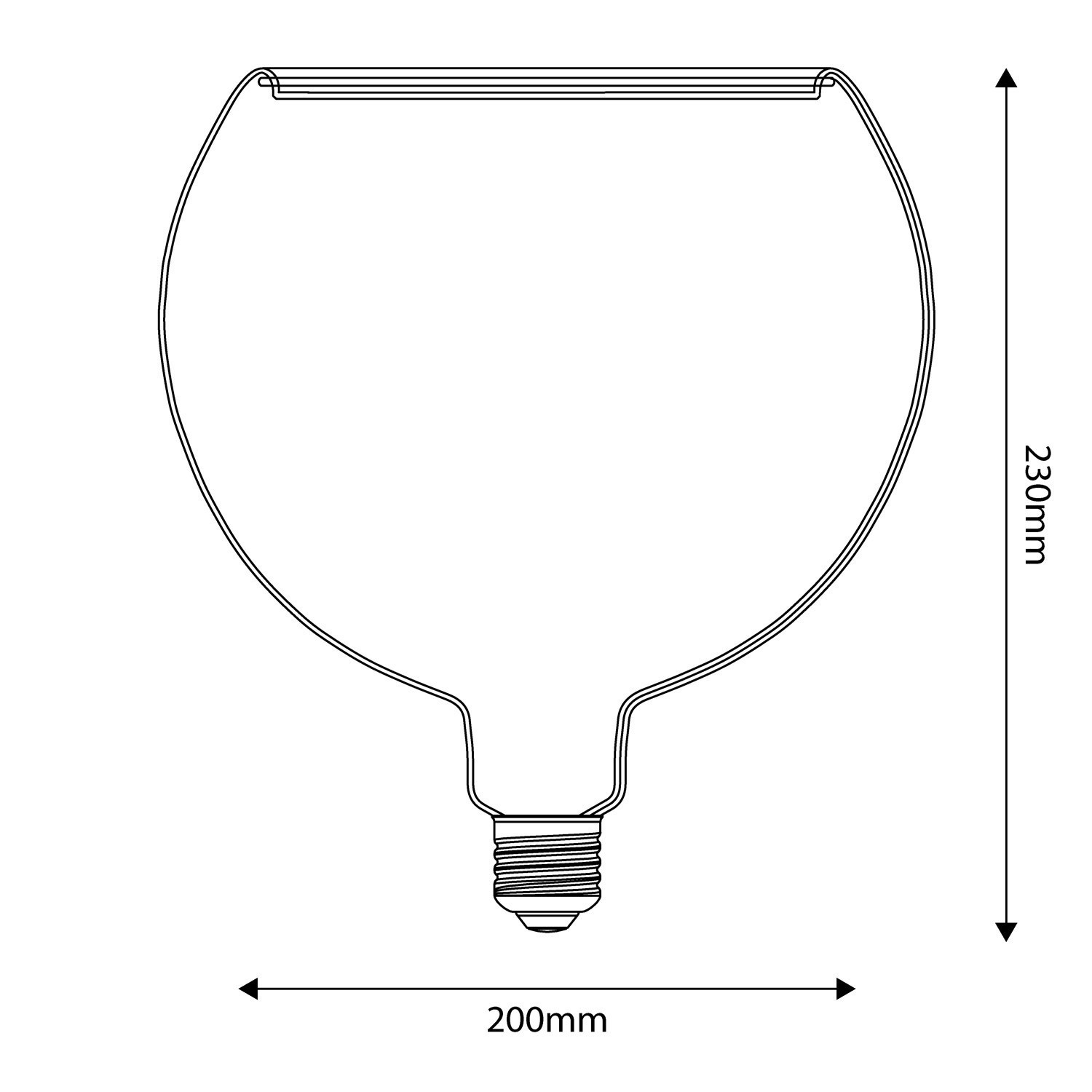 G200 LED-ljuskälla Transparent Ghost Line CRI 90 5W 350Lm E27 2200K Dimbar - G06