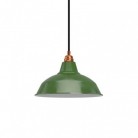 Pendant lamp with textile cable, Bistrot lampshade and metal details - Made in Italy - Bulb included