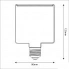 Čirá LED žárovka Ghost Line Cube CRI 90 4,5W 300Lm E27 2200K Stmívatelná - G04