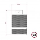 Aluminijsko grlo E27 s navojnim prstenima i priborom