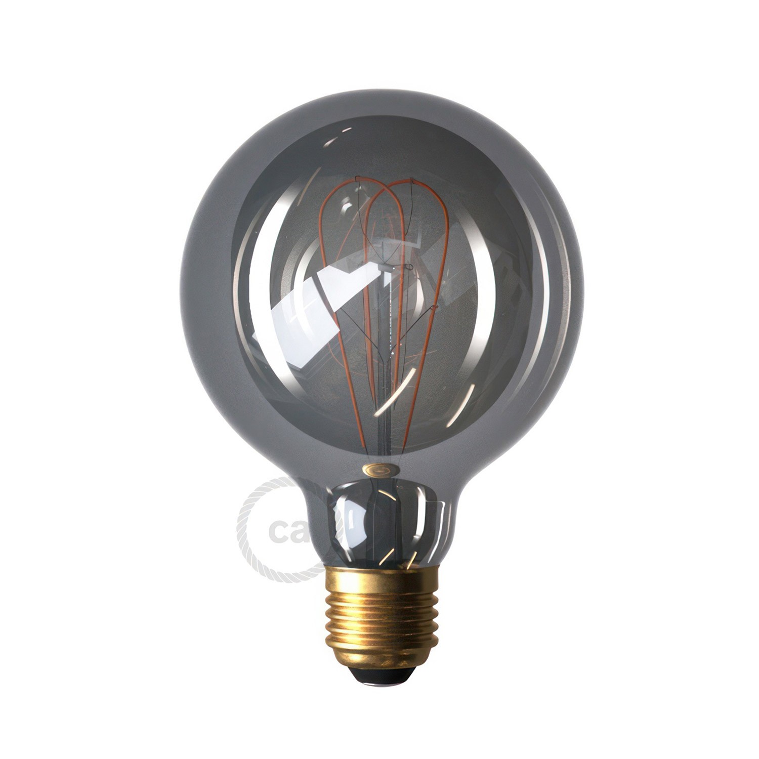 LED Λαμπτήρας Smoky - Γλόμπος G95 Filament Διπλό Νήμα - 5W E27 Dimmable 1800K