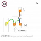 Kit de conexión WAGO compatible con cable 2x para Rosetón de 1 agujero