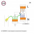 Kit de conexión WAGO compatible con cable 3x para Rosetón de 3 agujeros