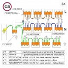 WAGO connector kit compatible with 3x cable for 13 hole ceiling rose