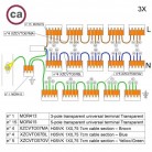 WAGO verbindingskit  compatibel met 3x kabel voor 15-gaats Aansluitkap