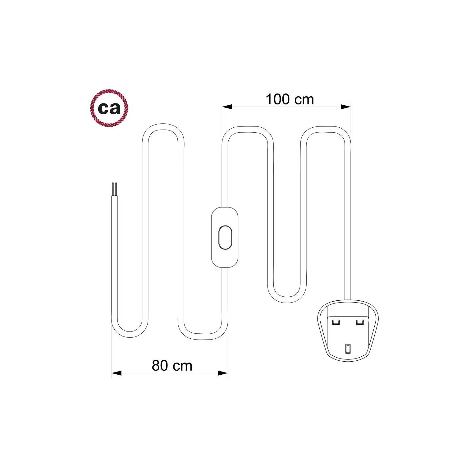 Lamp wiring, TM01 White Rayon 1,80 m.