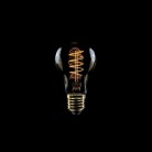 Bec LED cu filament spirală curbată din carbon, lumină aurie, formă A60, 4W 250Lm E27 1800K, reglabilă - C03