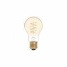 LED Gouden LED Carbon Filament lamp C03 Gebogen Spiraal Filament Drop A60 4W E27 Dimbaar 1800K