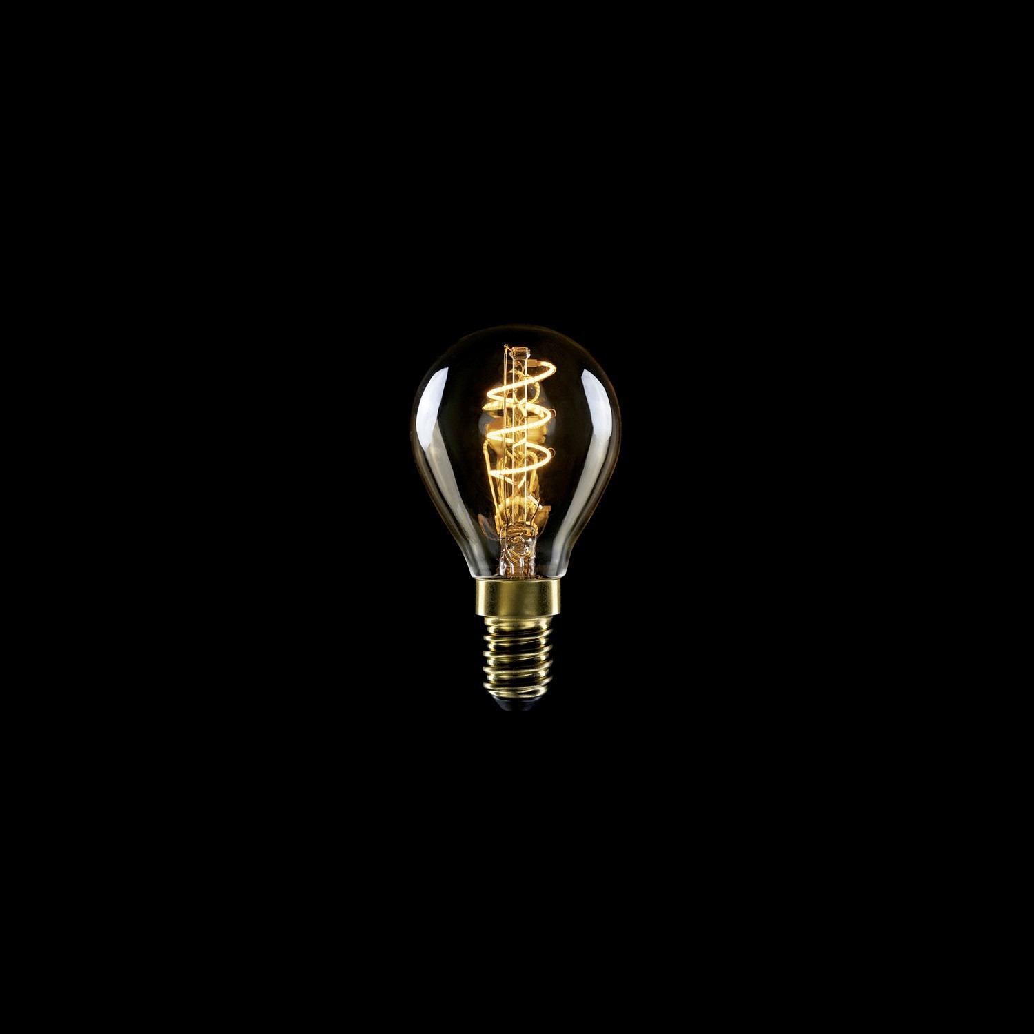 C02 Mini Globo G45 gyllene LED-lampa Carbon Line Spiral Filament 2,2W E14 Dimbar 1800K