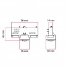 Adaptor Eutrac pentru circuite trifazice - pentru suspensie