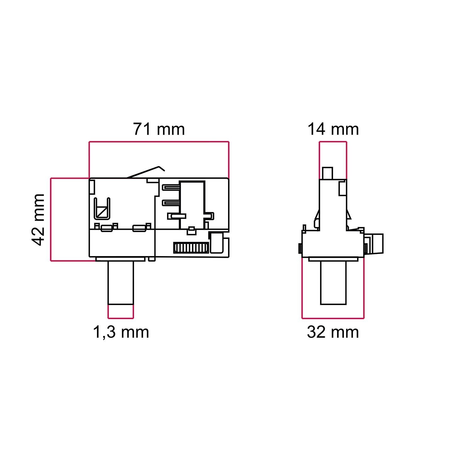 Powergear-adapter för 3-fasskena - för upphängning