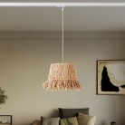 Lampa för skensystem med lampskärm Honolulu i raffia